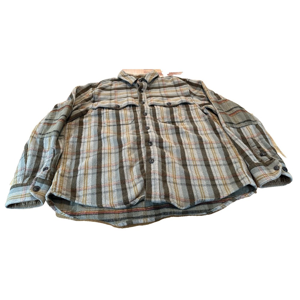 Pendleton Shirt Jacket Mens Brown Tan Plaid Lined Virgin Wool Corduroy Size 2XL